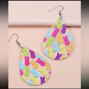 New Peeps Easter bunny Earrings